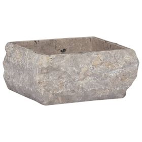 Sink Gray 11.8"x11.8"x5.1" Marble
