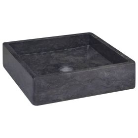 Sink Black 15.7"x15.7"x3.9" Marble