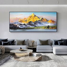 Hand Painted Oil Painting Large Landscape Oil Painting Original Mountain Canvas Painting Abstract Painting Modern Art Acrylic Painting Living Roo (Style: 01, size: 100x150)
