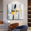 Hand Painted Oil Paintings Black and white gold Modern Abstract Oil Paintings On Canvas Wall Art Decorative Picture Living Room Hallway Bedroom L