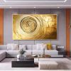 Hand Painted Oil Painting Original Gold Texture Oil Painting on Canvas Large Wall Art Abstract Minimalist Painting Golden Decor Custom Painting L