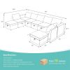 Livelylodge Modern L-Shaped Modular Sectional Sofa, Polyester Upholstery with Sturdy Wooden Frame, Comfortable Couch for Living Room or Office