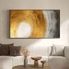 Hand Painted Oil Painting Abstract Gold Texture Oil Painting on Canvas Original Minimalist Art Golden Decor Custom Painting Living Room Home Deco